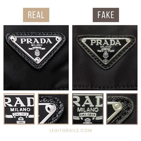 prada triangle logo fake|4 Ways to Spot a Fake Prada Purse .